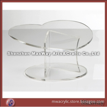 Clear Finely Designed Heart Shape 3 Tiers Lucite Cupcake Stand Rack